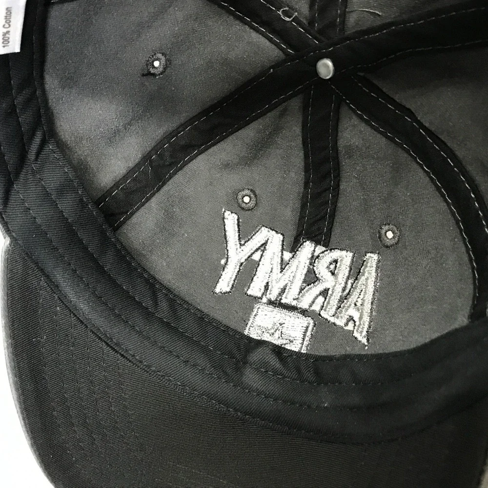 US Army Ball Cap Hat Gray Embroidered Adjustable Cotton
